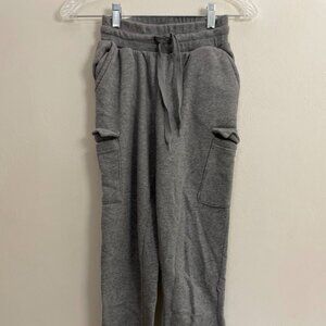 Cozy Gray Cargo Jogger Sweatpants with Drawstring Waist - XS - For a good cause!